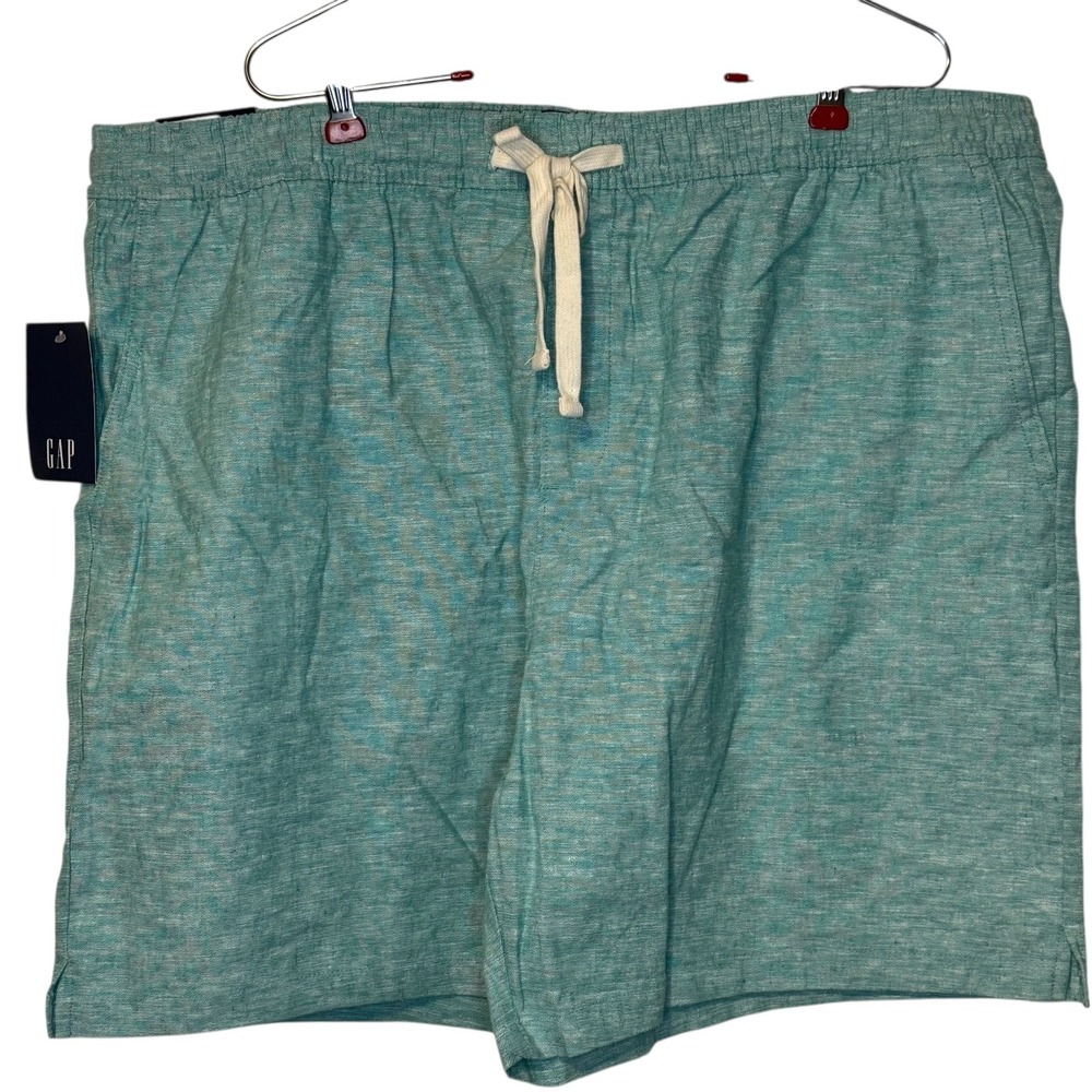 Gap Men's Shorts Drawstring Pockets Elastic Waist Pull On Relaxed Green XXL NWT
